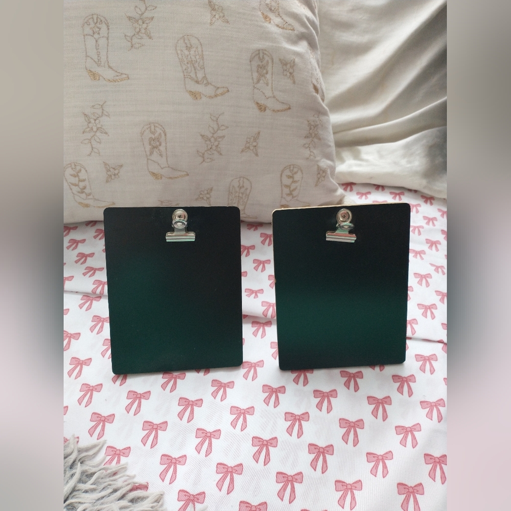 Black Mini Clipboard/ Card Holder